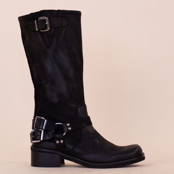 Nubuck hot sale biker boots