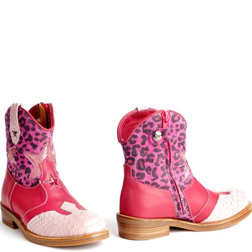 Afkorten ondergronds gewicht Zecchino d'Oro 4805 korte laarzen roze panterprint