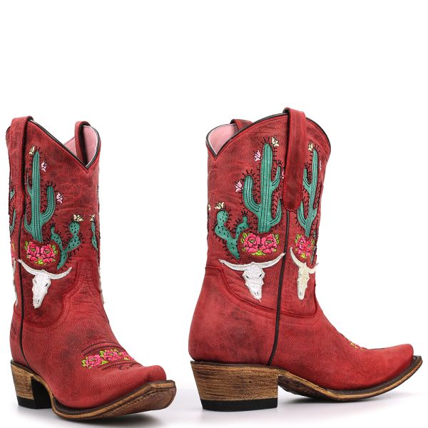 Junk Gypsy westernboots Bramble Rose rood